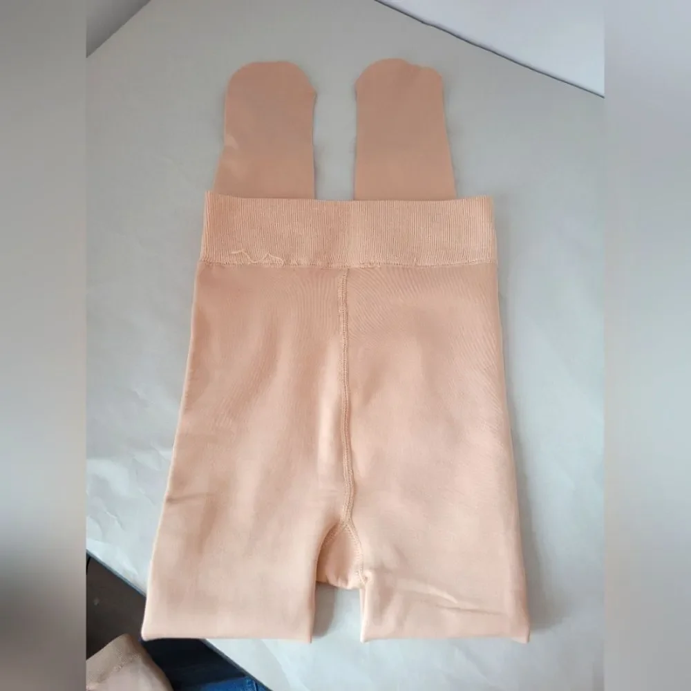 Thick Lined Nude Beige Tights Girls XL - XXL Cozy Warm Modest Transition Dance